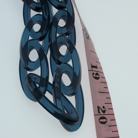 J. Crew Navy Blue Statement Necklace With Ribbon Closure - Picture 5 of 6